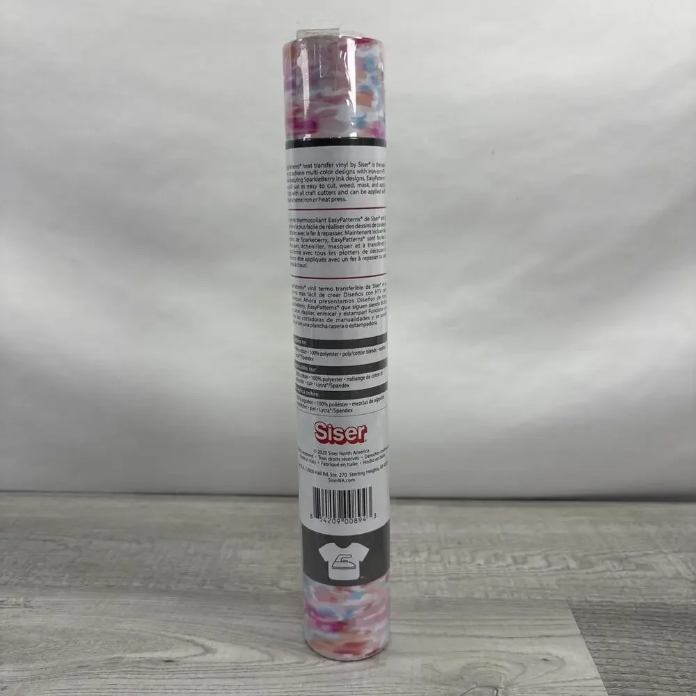 Siser EasyPatterns HTV Heat Transfer Vinyl Sparkle Berry Mandy's Palette